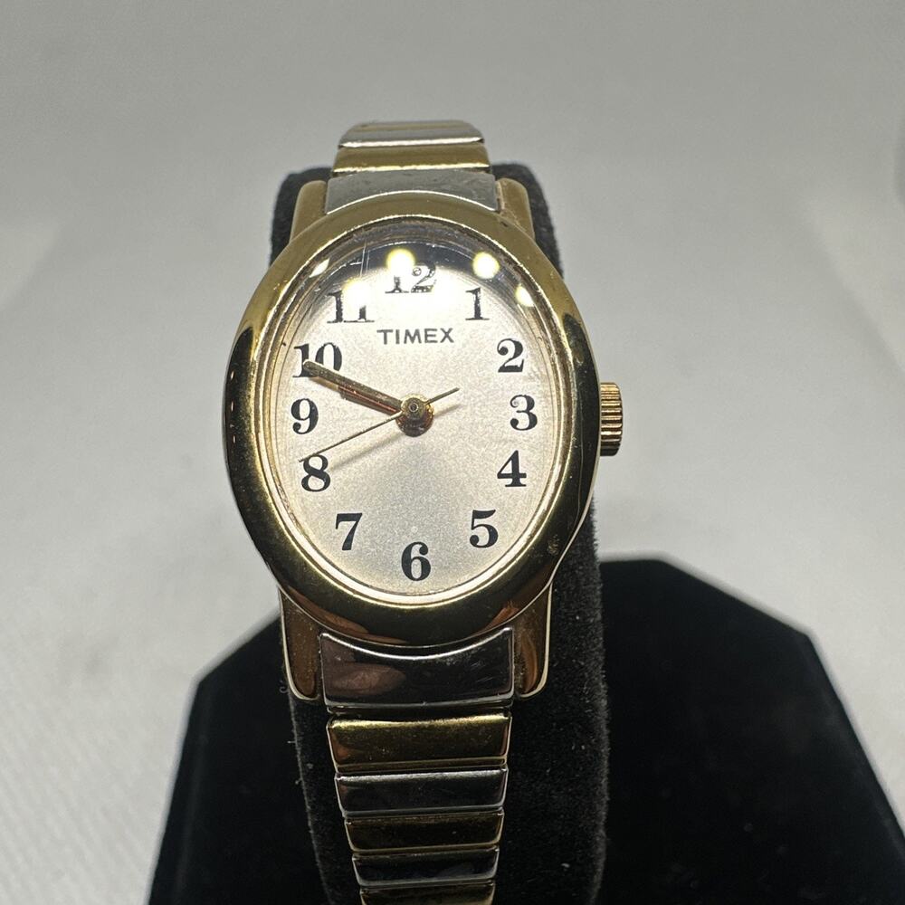 Timex T2M570 Women's Watch Two Tone Stainless Steel Expansion Band Analog Quartz